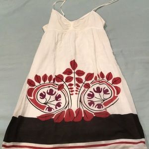 Strappy Summer White w/ Pattern Dress